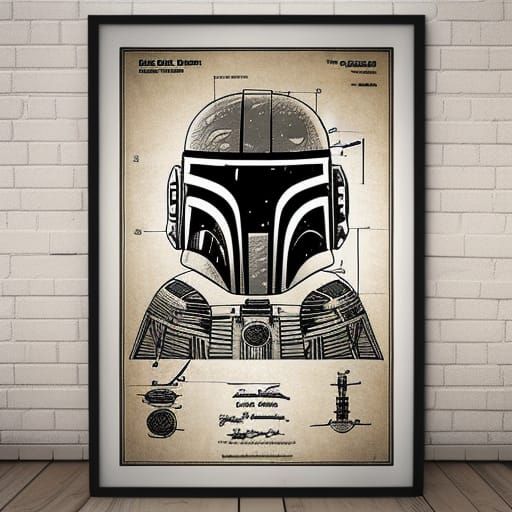 Boba Fett - helmet blueprint