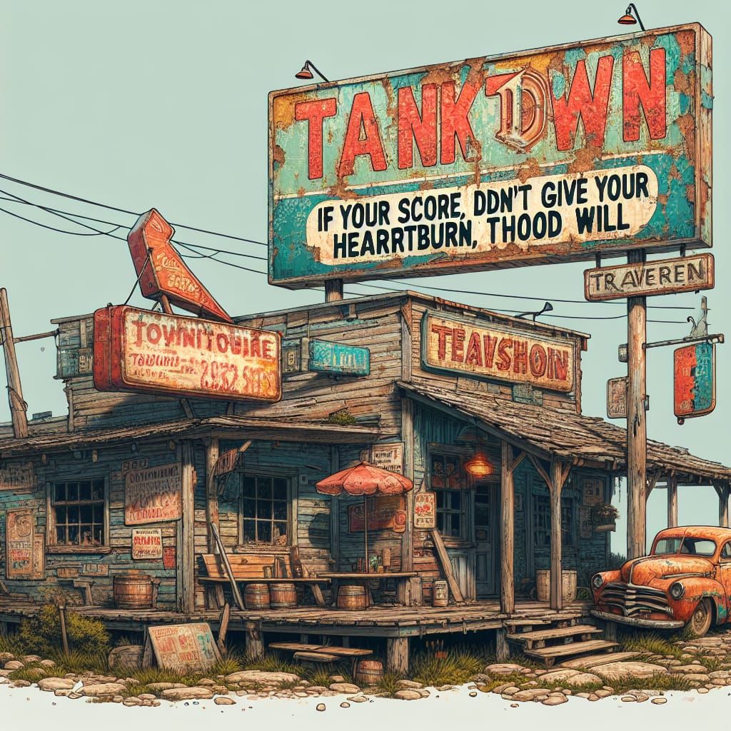 1930s Roadside Tavern in Detailed Splash Art