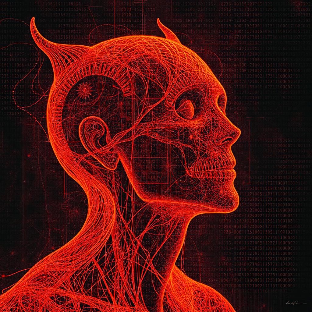 Dark Surrealism: Biometric Echoes in Binary Code