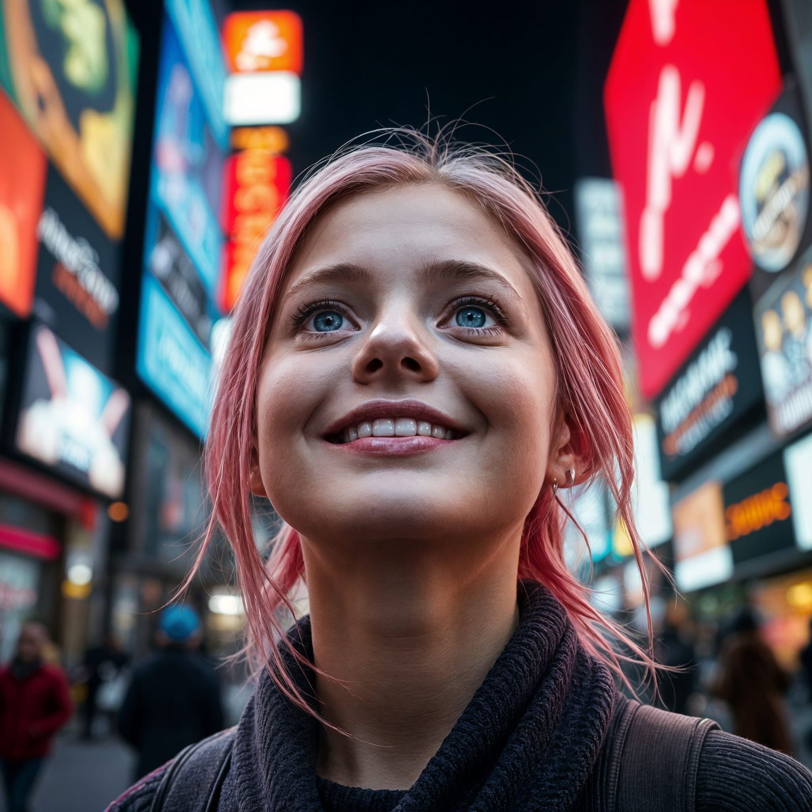 Ethereal Nighttime Cityscape in Cinematic Film Style