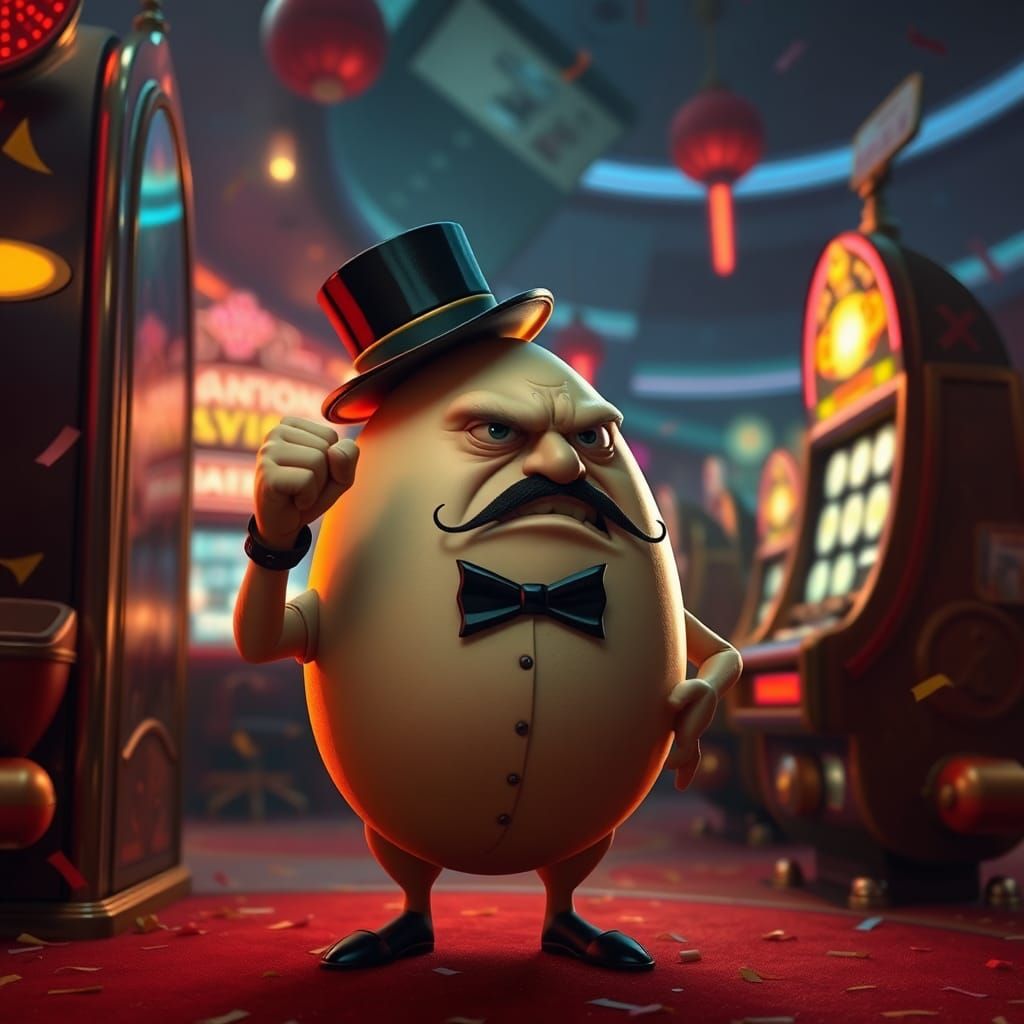 Anthropomorphic Egg's Casino Fury in Las Vegas