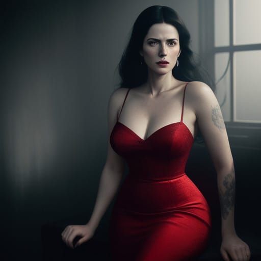 Ethereal Pin-up Girl Captured in Cinematic Style