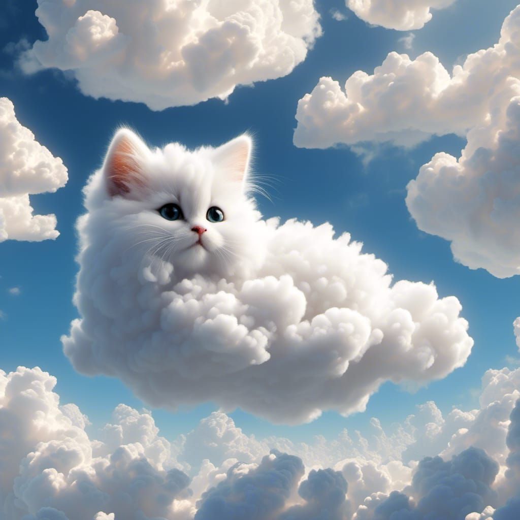 Cloud Kitten: A Fluffy Feline Sky