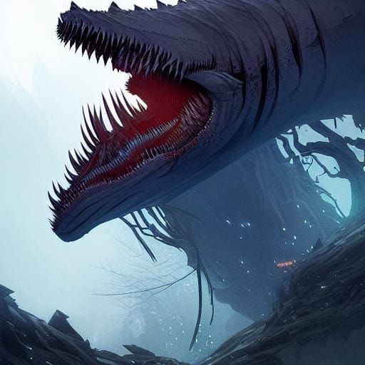 Elden Ring WereShark-Rex Hyperdetailed Digital Painting