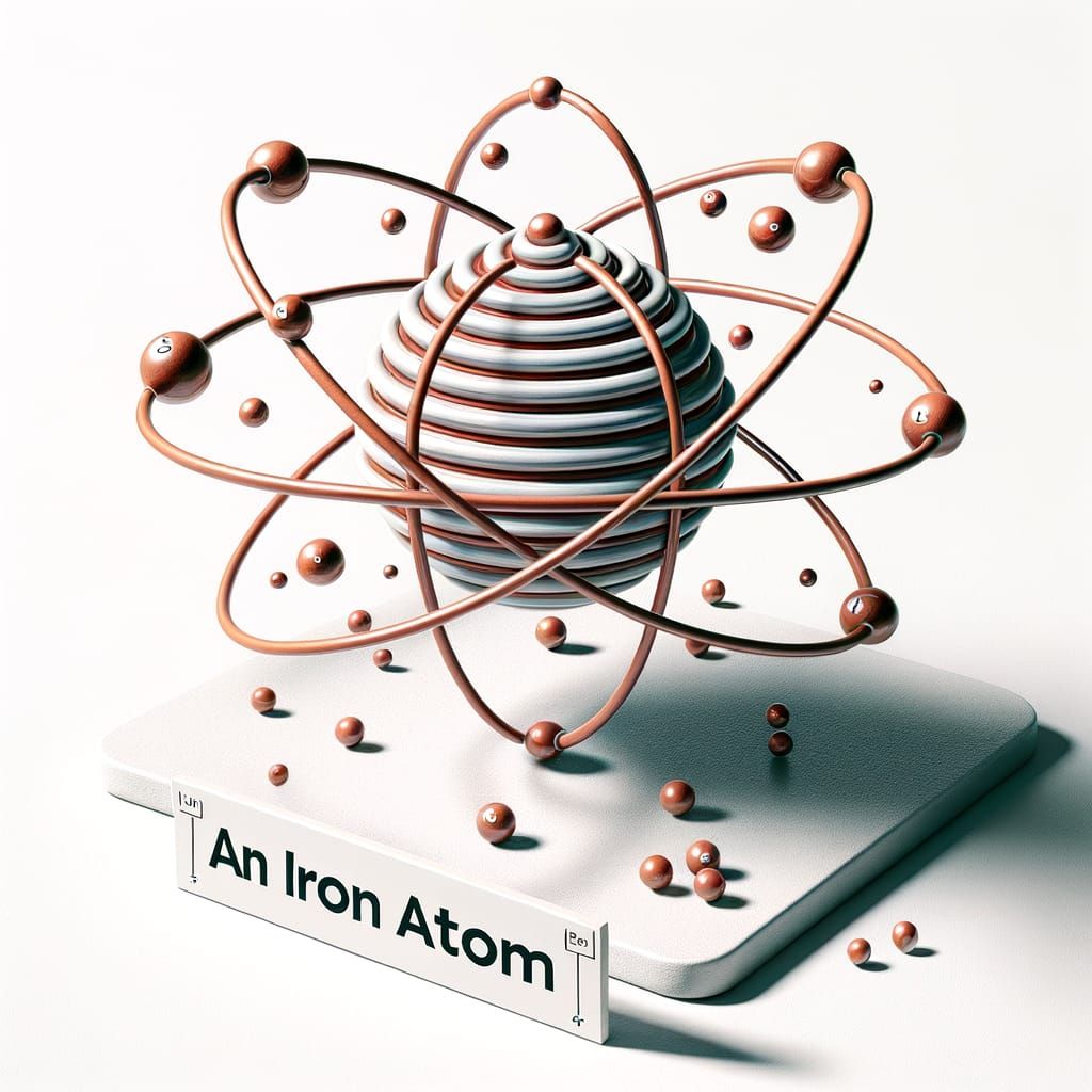 Iron Atom Scientific Illustration