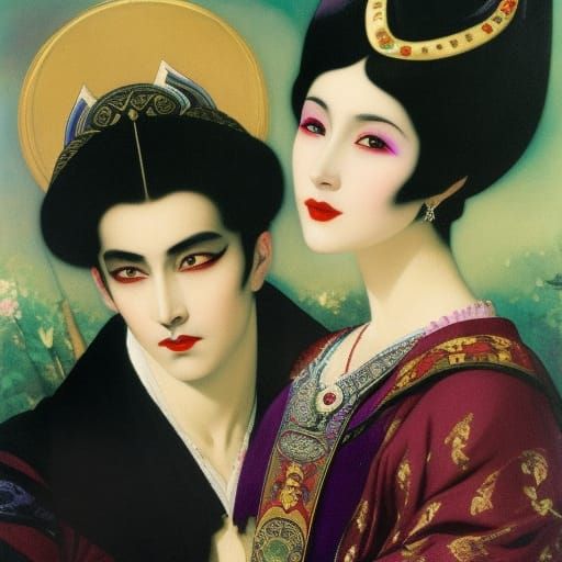 Vampire Lord Enjoys Onigiri, Russian Art Style