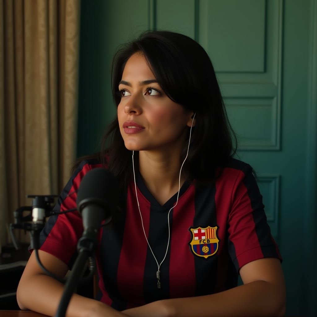 Powerful Woman in Contemplative Pose, Embodying Guatemalan H...