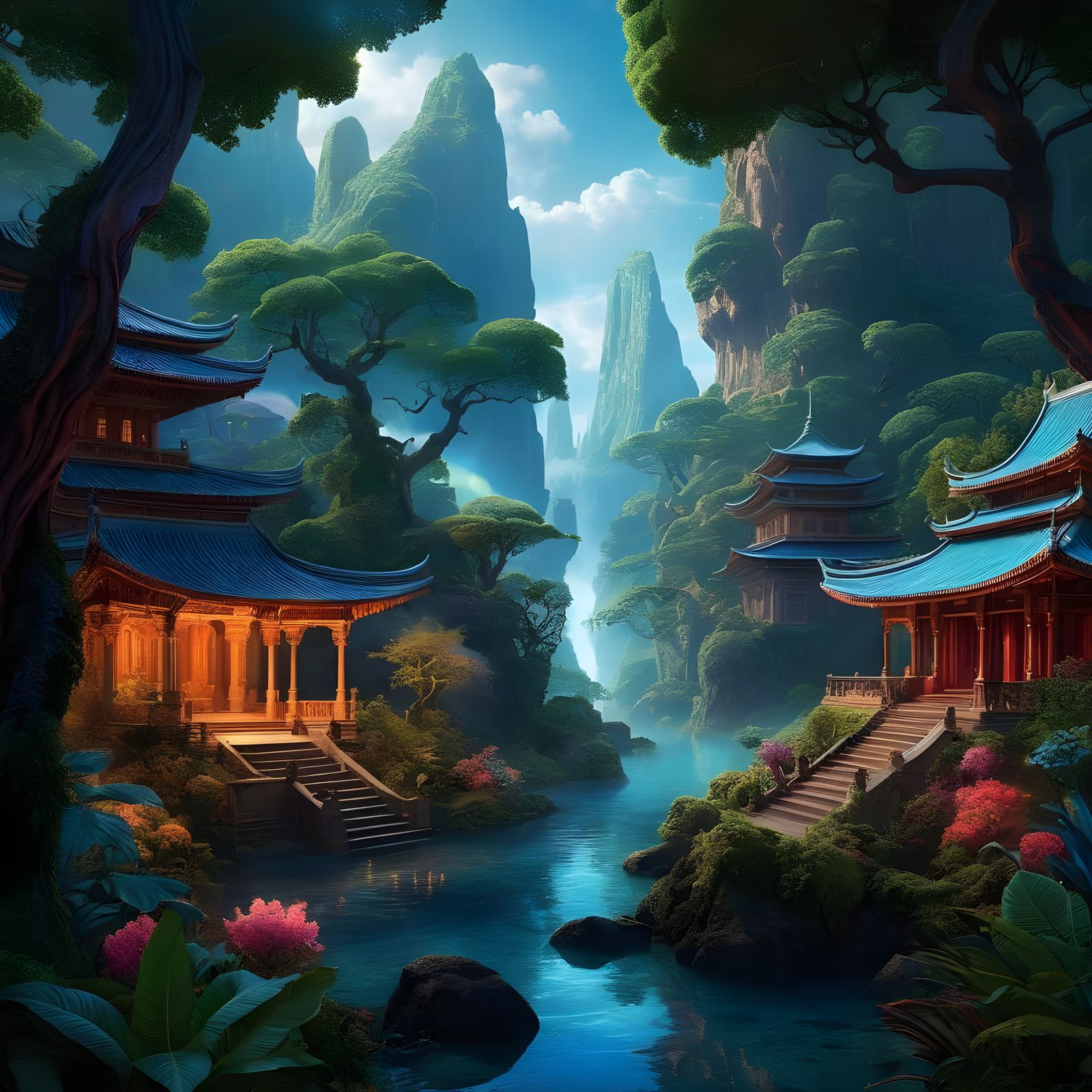 Astral Cosmic Dreamscape in Vibrant Iridescent Hues