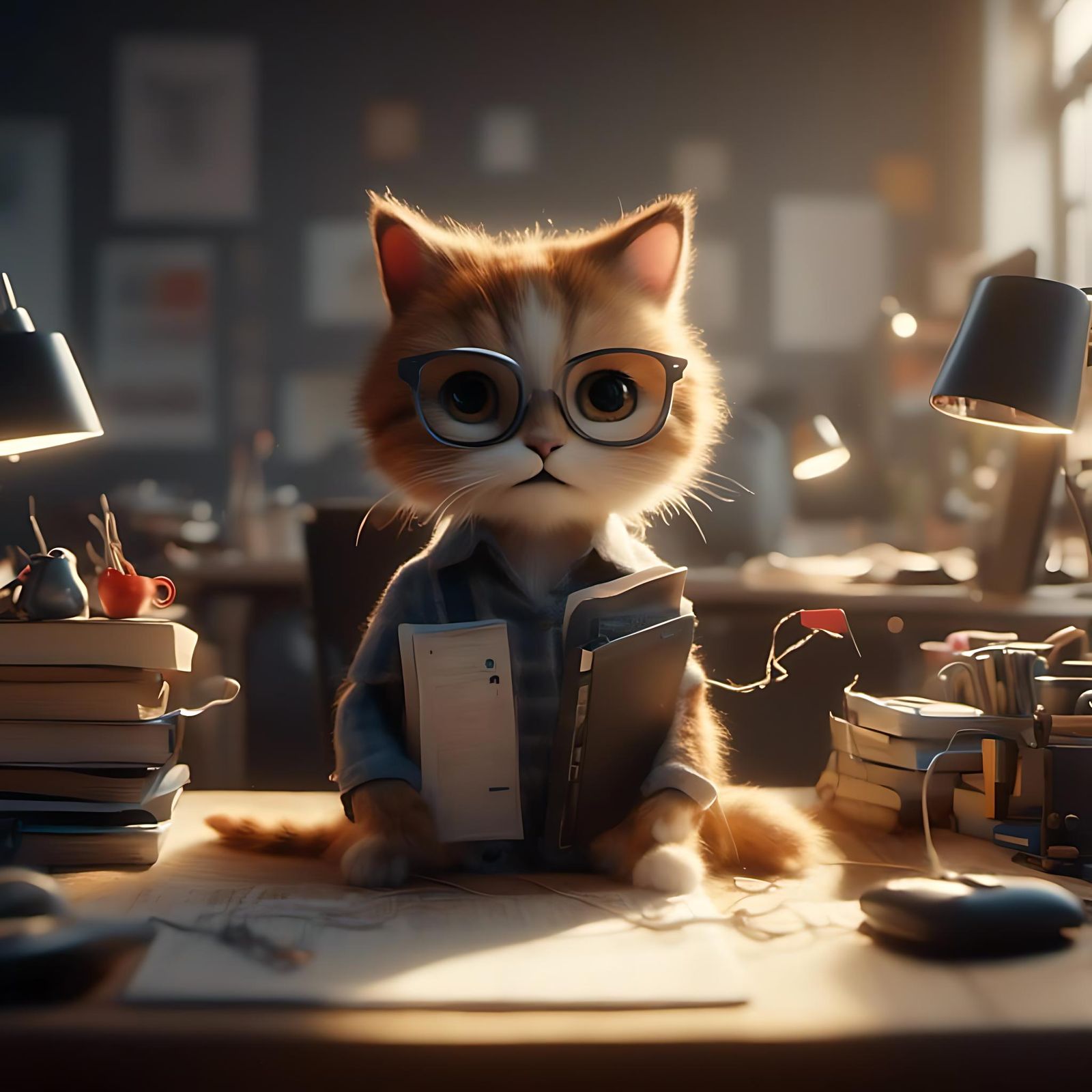 IT Professional Debugging With Crying Cat: Matte Painting