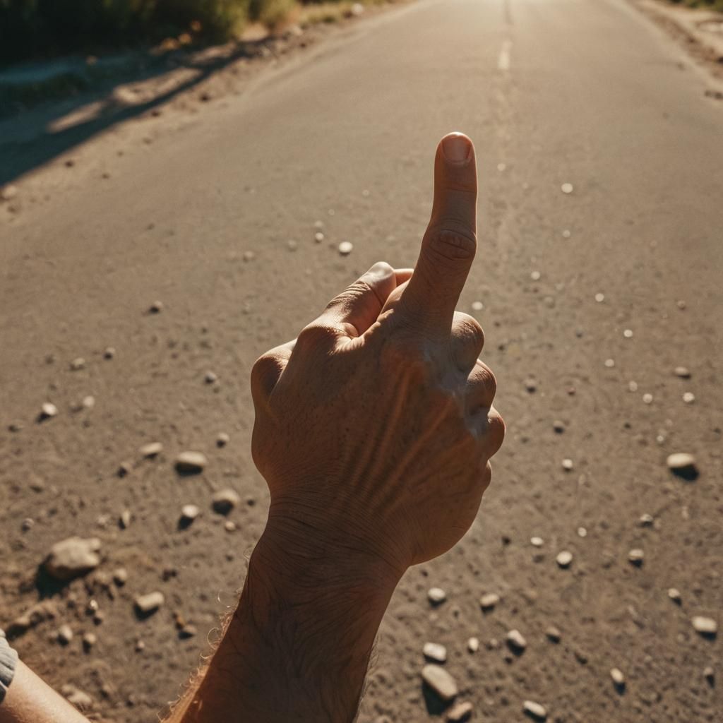 Cinematic Close-Up of Hand Giving Thumbs Up