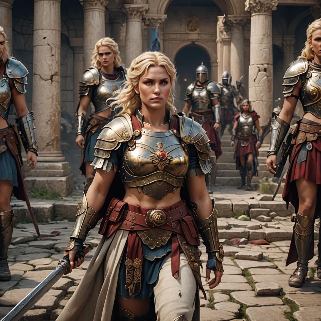 Beautiful Blonde Roman Legionnaire