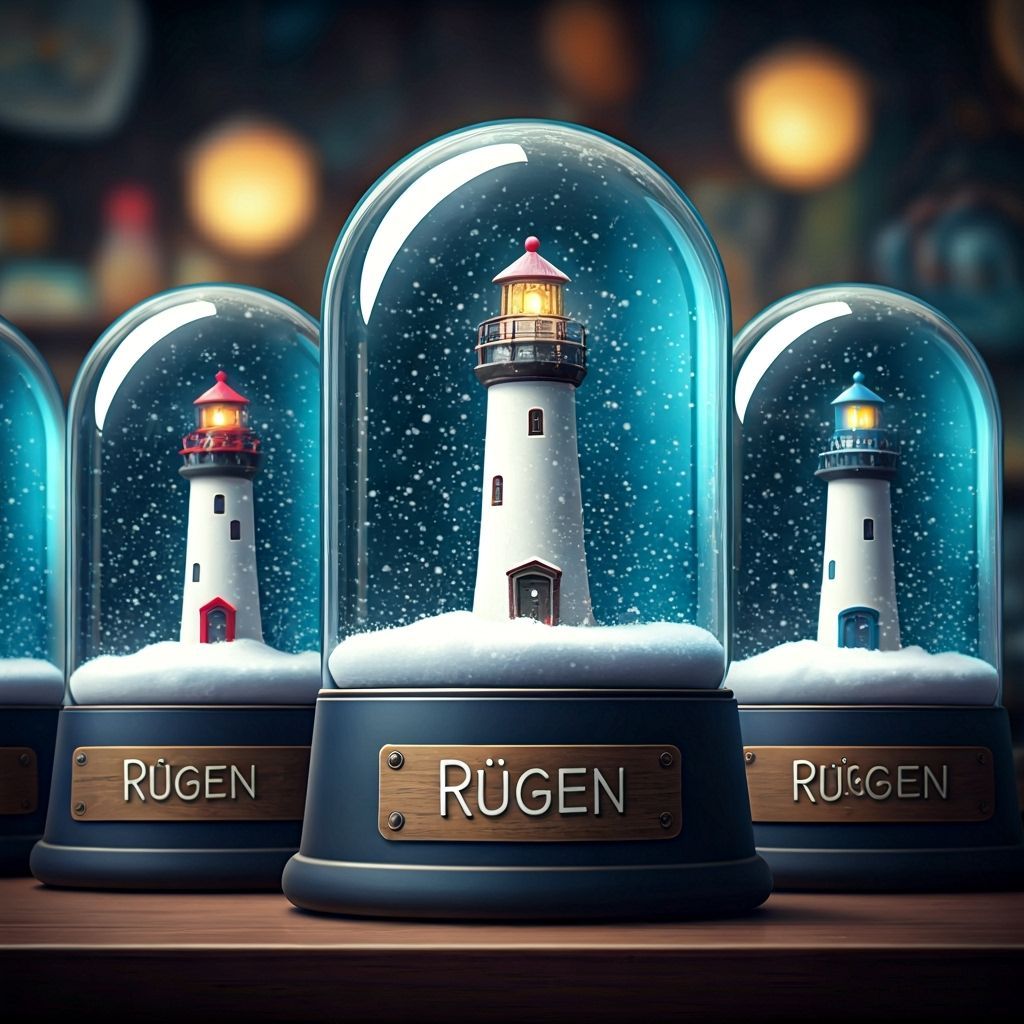 Lighthouses in Snow Globes: Digital Art