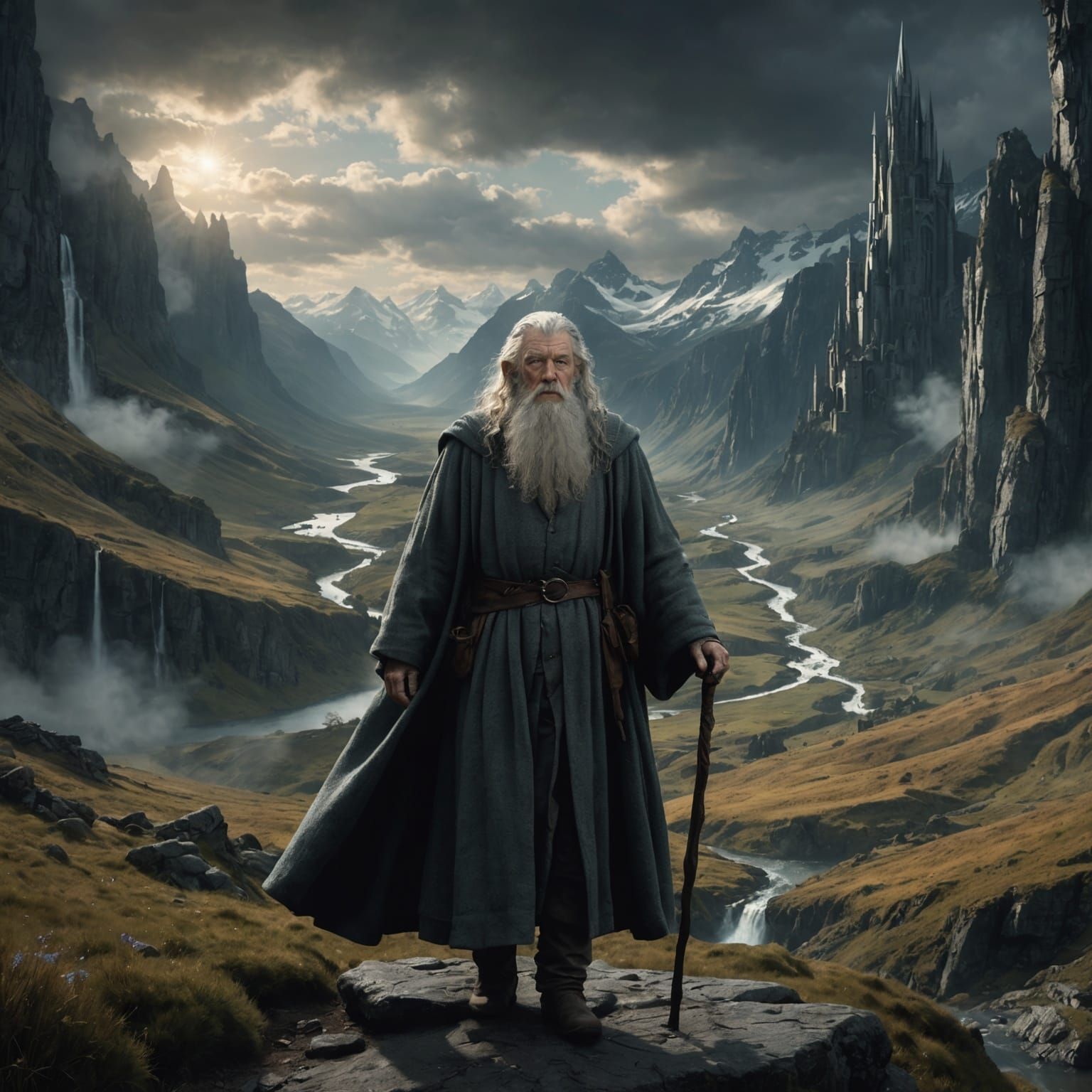 Epic Gandalf Digital Matte Painting