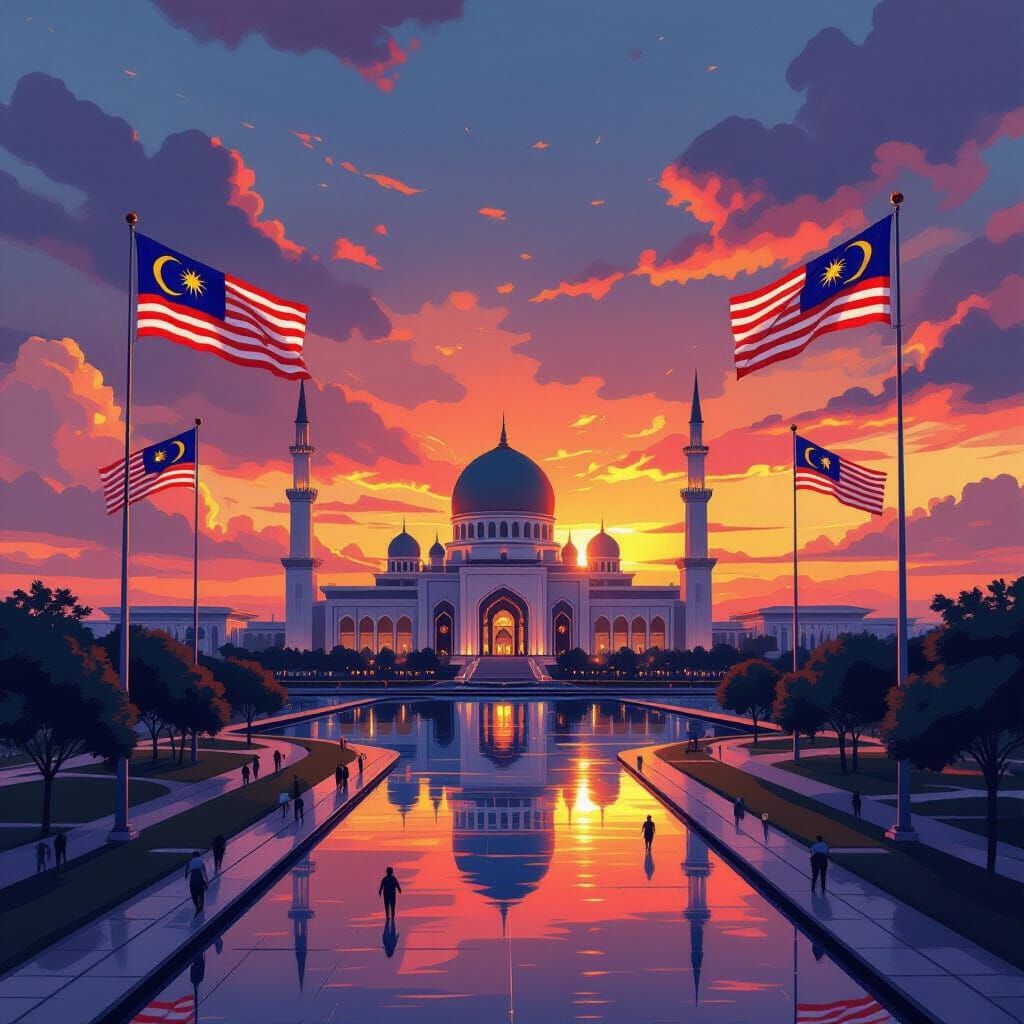 Putrajaya Merdeka Celebration in Futuristic Style