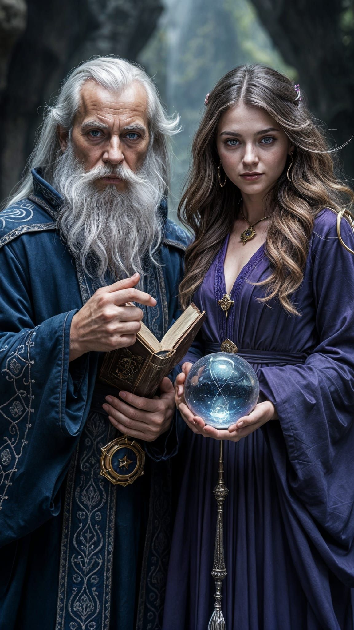 Two Mystic Scholars: Eldrin, the Arcane Sage and Liora the E...