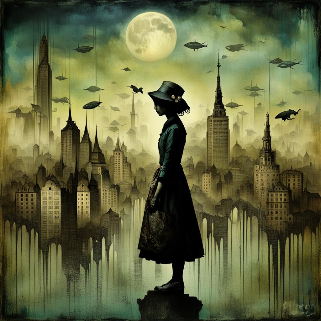 Dystopian City in Flood: A Futuristic Nightmare