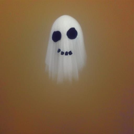 Ethereal Flower Ghost Portrait in Art Nouveau Style