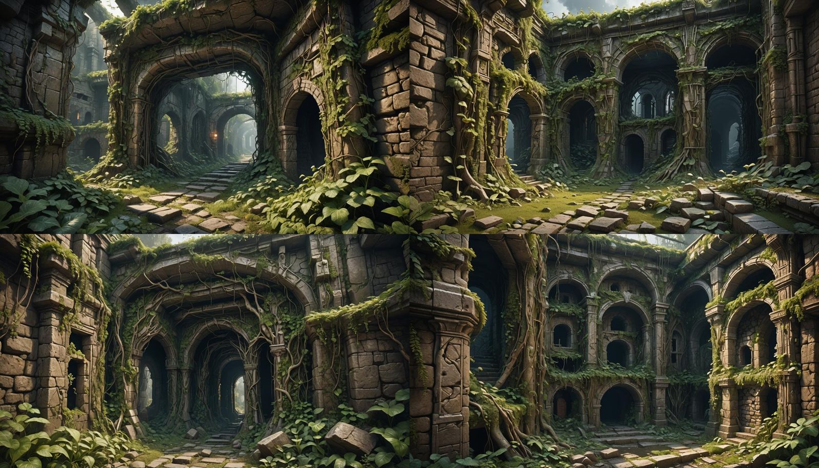Ancient Cult Subway Station in Detailed Matte Painting