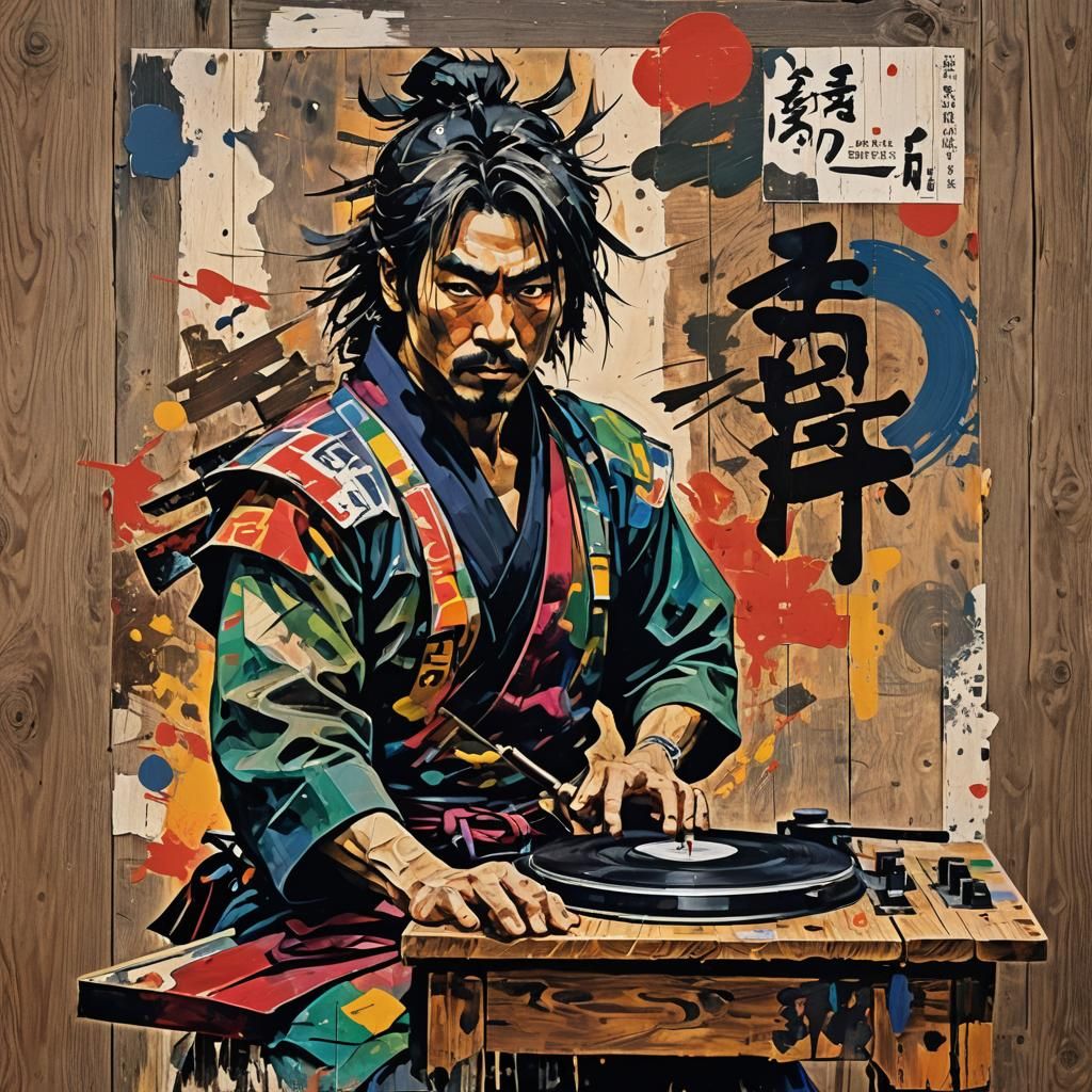 Samurai DJ: Abstract Expressionism LP Cover Art