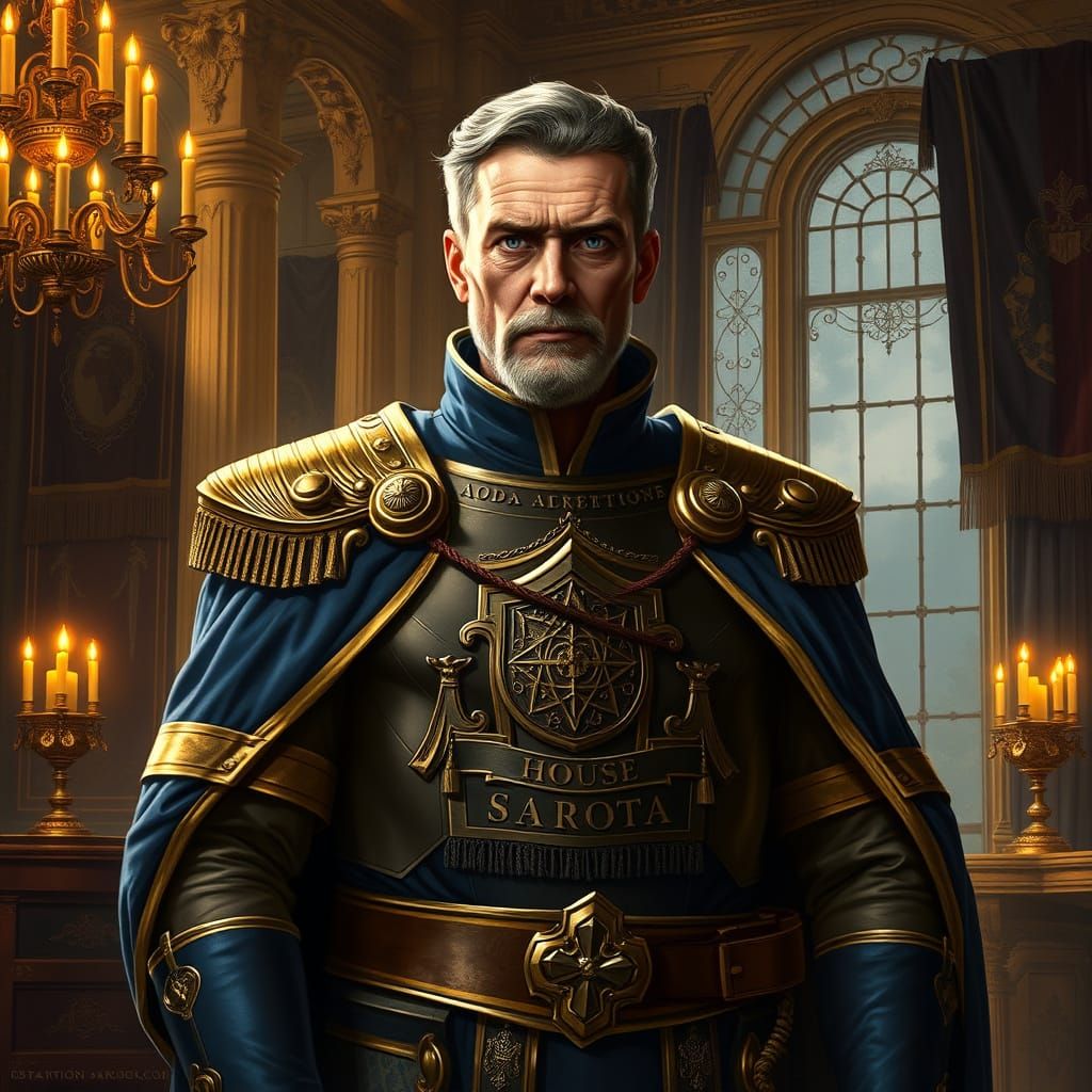 The Regal Patriarch of House Sarolta in Lavish Onderonian Es...