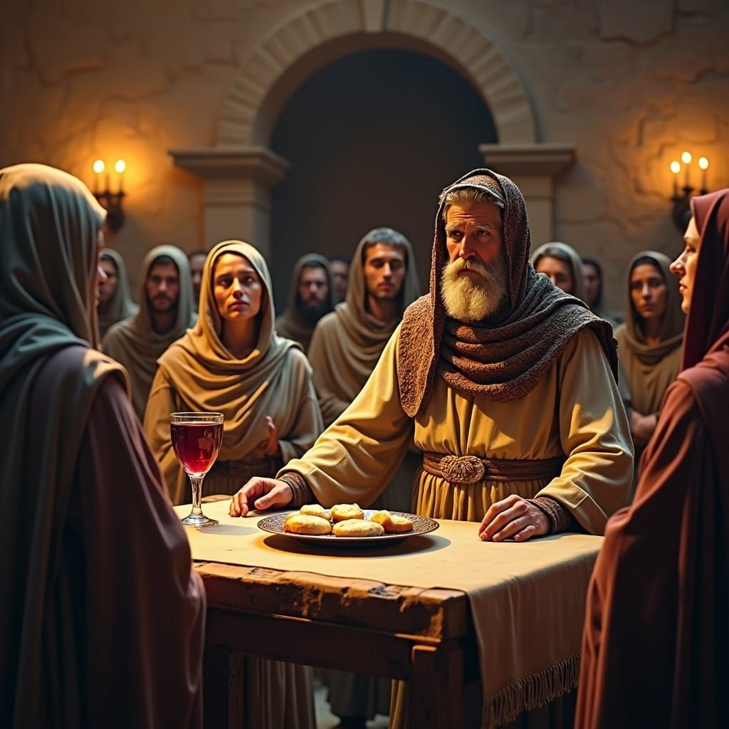 First Century House Church Eucharist: Matte Painting