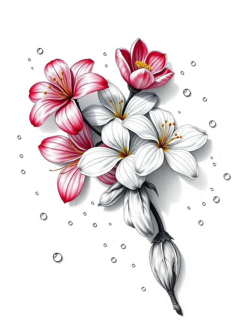 Surreal Monogrammed Blooms in High-Contrast Acrylic