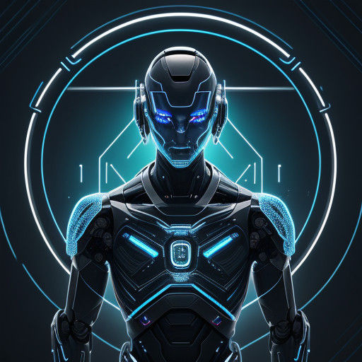 Sleek Cyberpunk Robot Wears AI on Its Sleeve