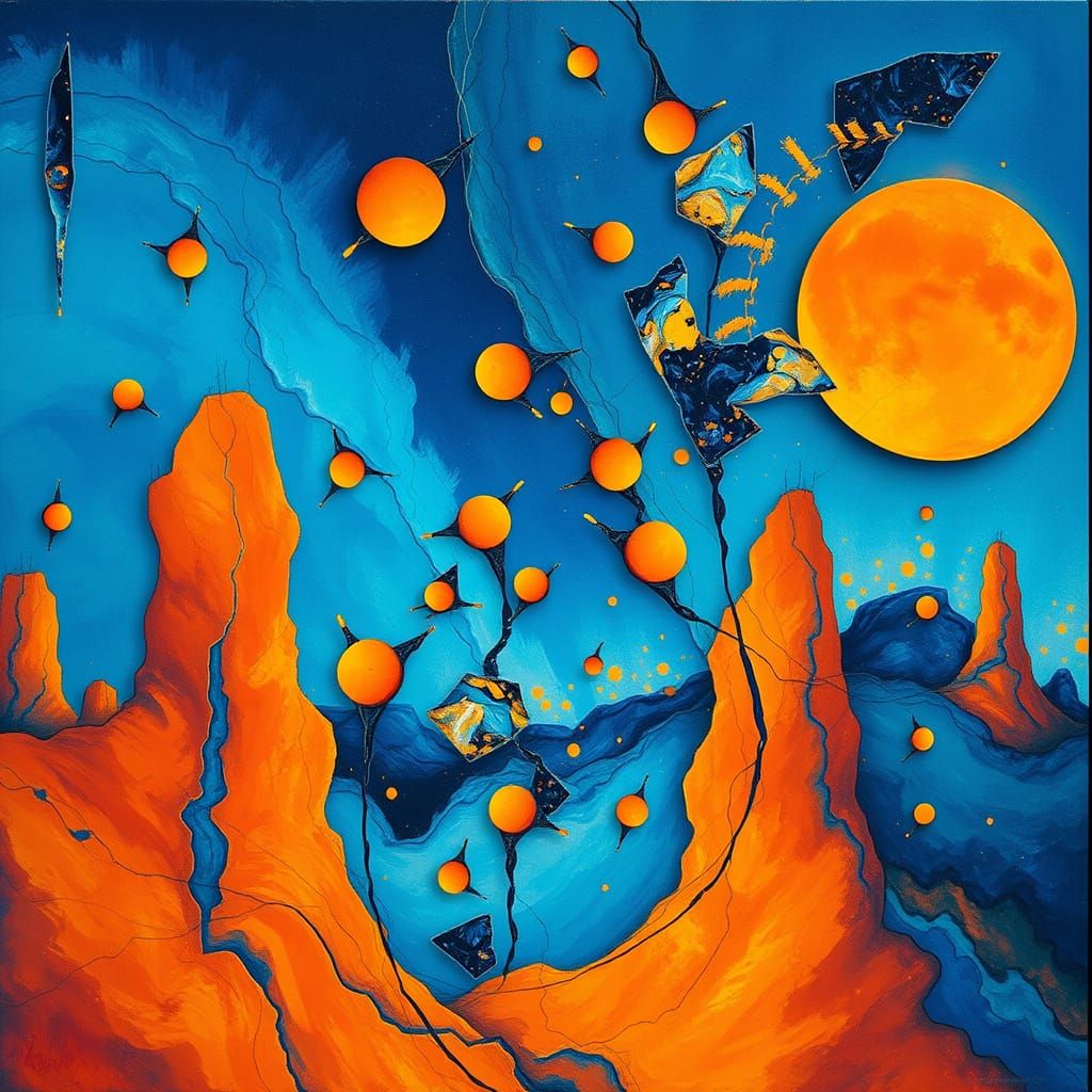 Fragmented Memories in a Futuristic Landscape