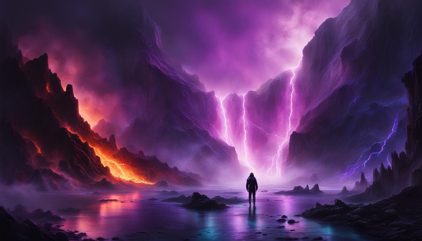 Apocalyptic Wonderland: Cosmic Nebula in Fantasy Style