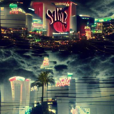 Gritty Noir Cityscape in Black and White