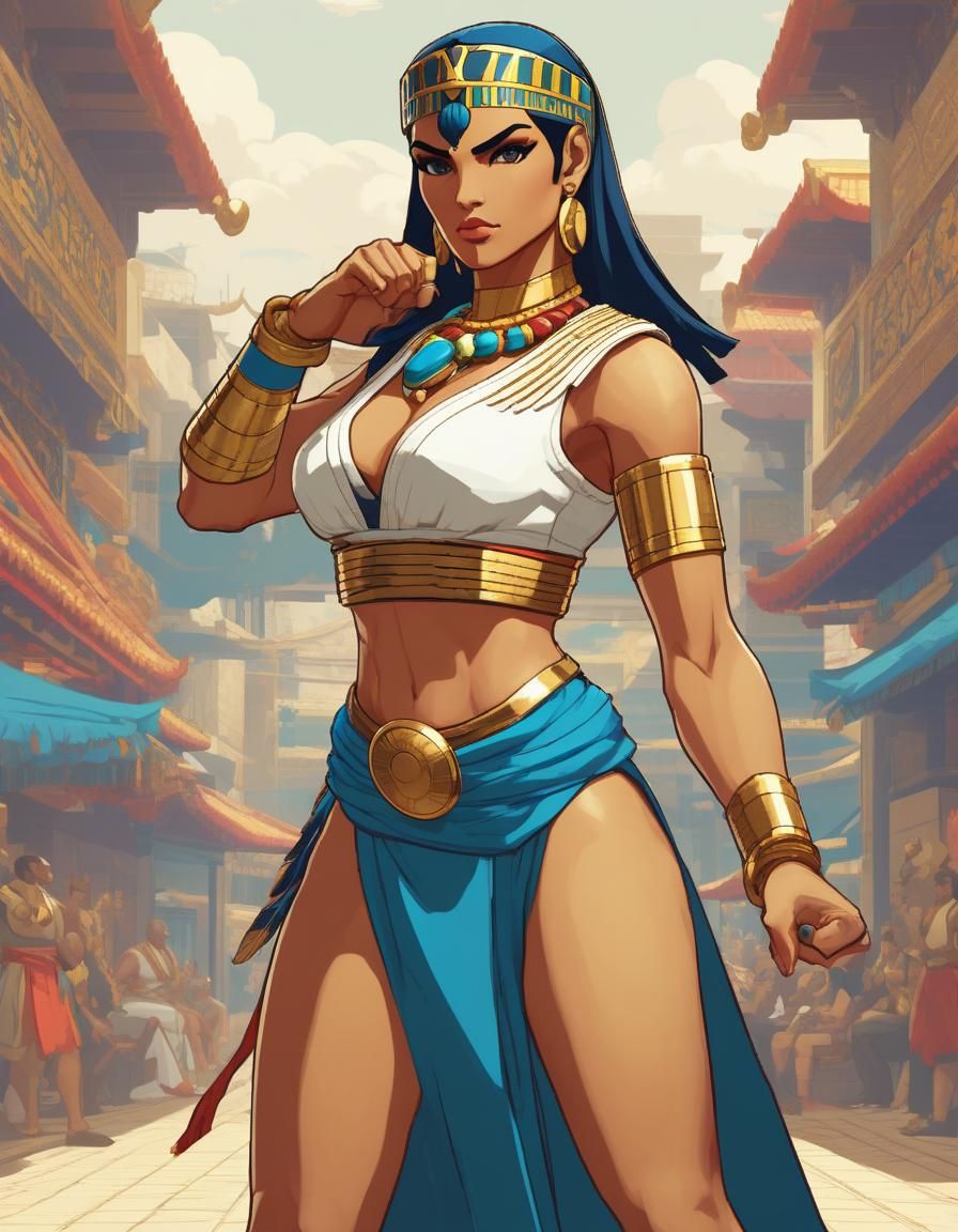 Cleopatra as Street Fighter Game Character