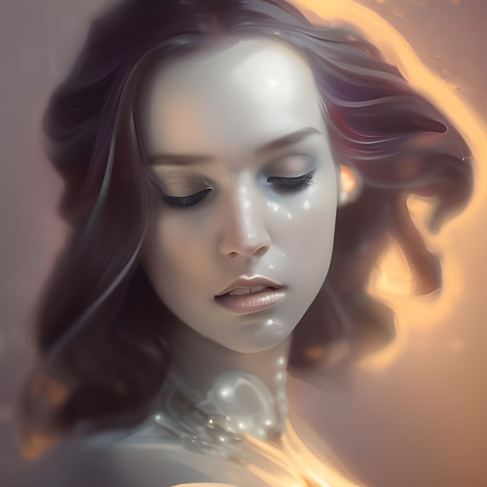 Ethereal Bride Portrait in Hyperdetailed Digital Art