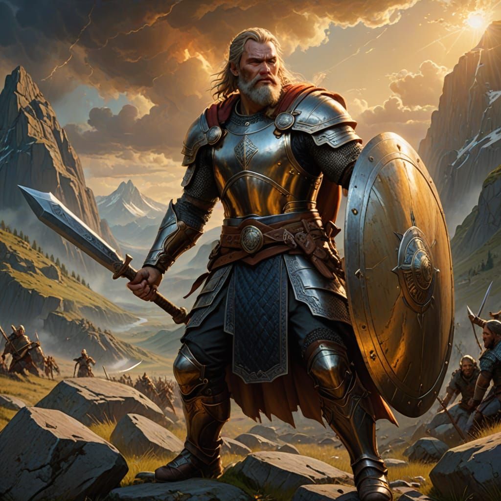 Balder, God of Light, Deflecting Spears with Confidence