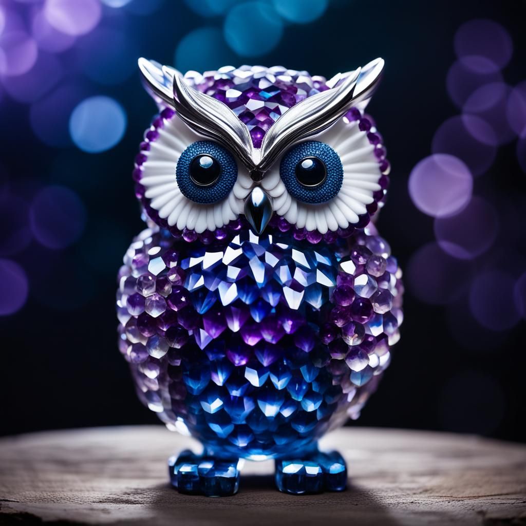 Crystal Owl Close-Up: Professional Photography