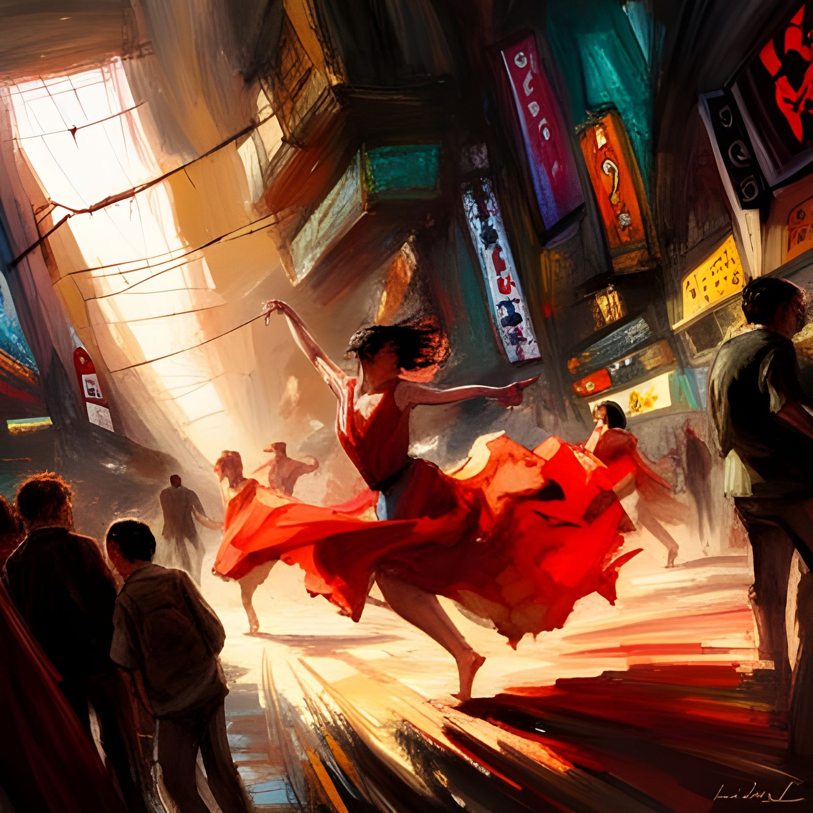 Woman Dancing: Hyperdetailed Digital Art