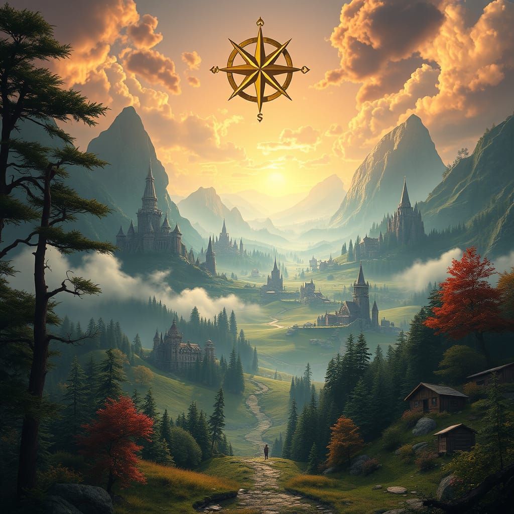 Enchanted Realms Unfolded in Vibrant 8K Art