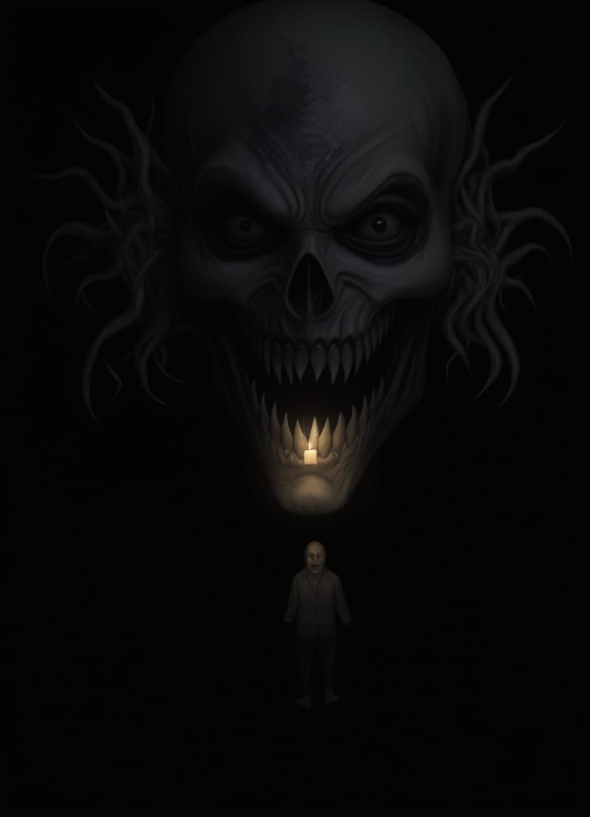 Man Confronts Terrifying One-Eyed Creator in Cosmic Void