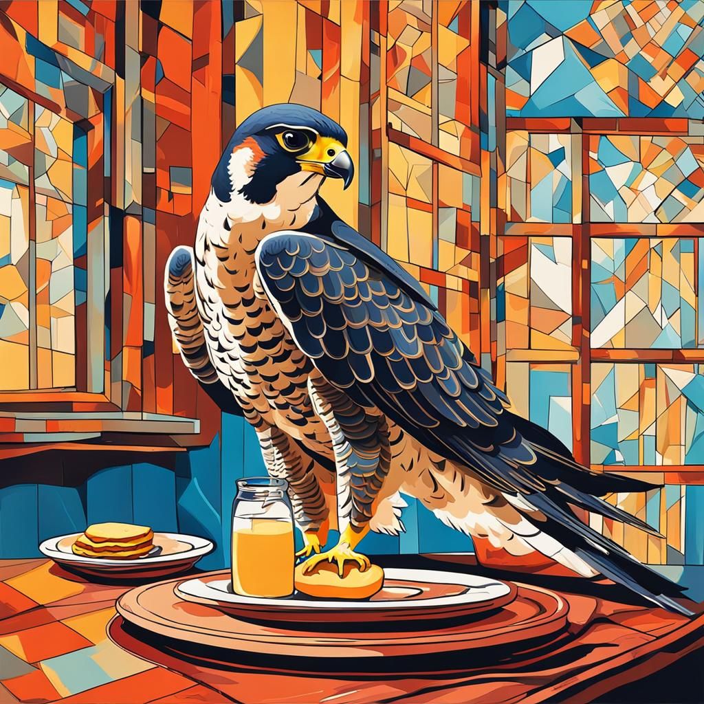 Abstract Falcon Breakfast: Pancakes at Home