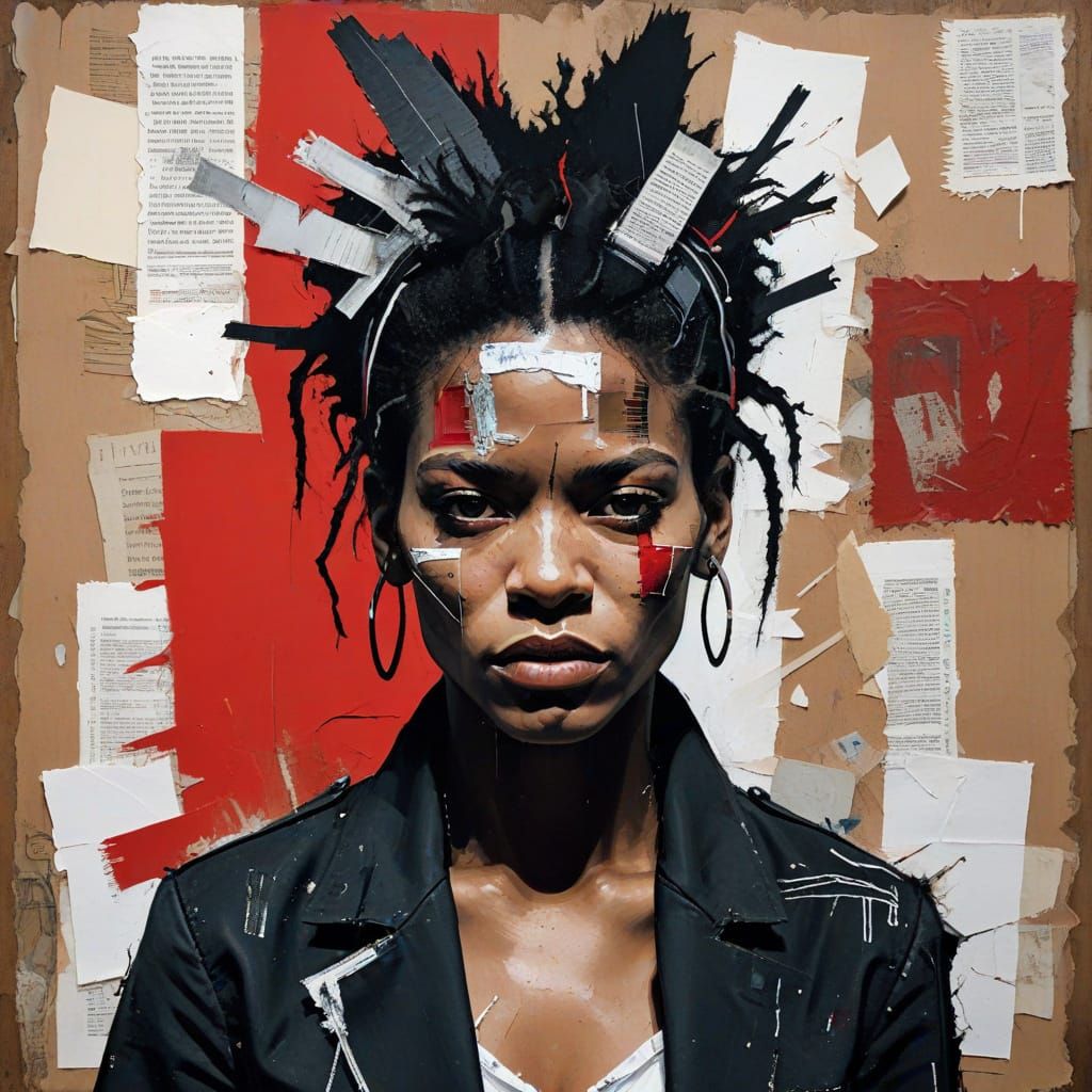 Rock Star Priest: Mixed Media Collage Portrait