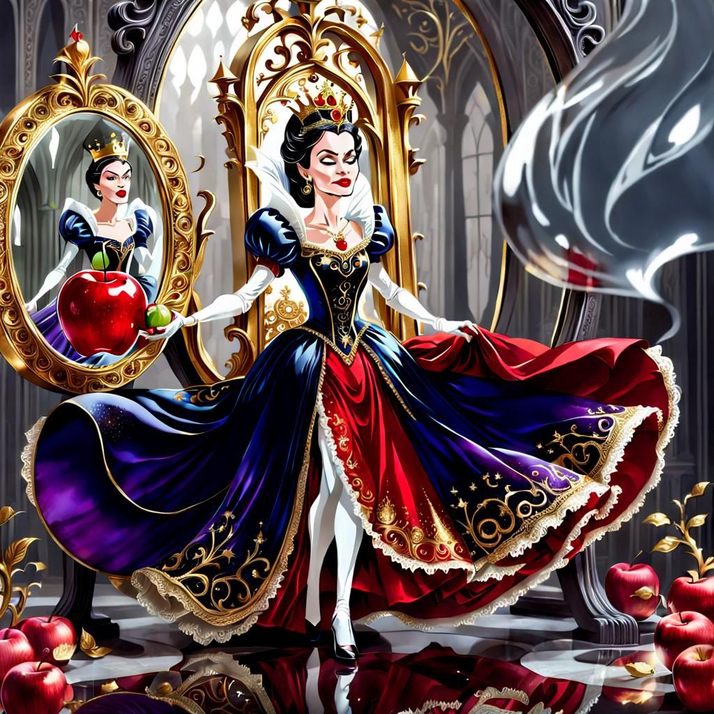 Evil Queen Stepping Through Mirror