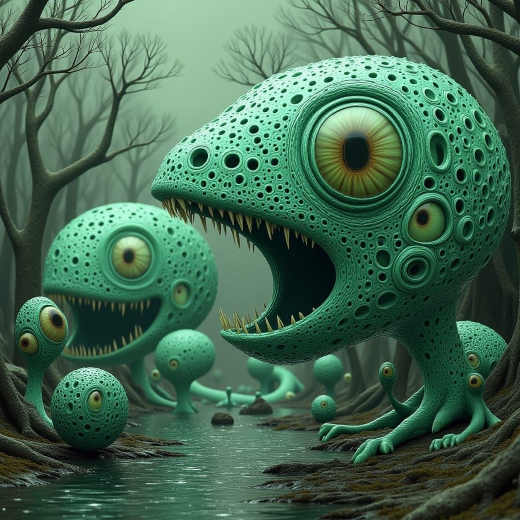 Colossal Swamp Monster Welcomes Visitors