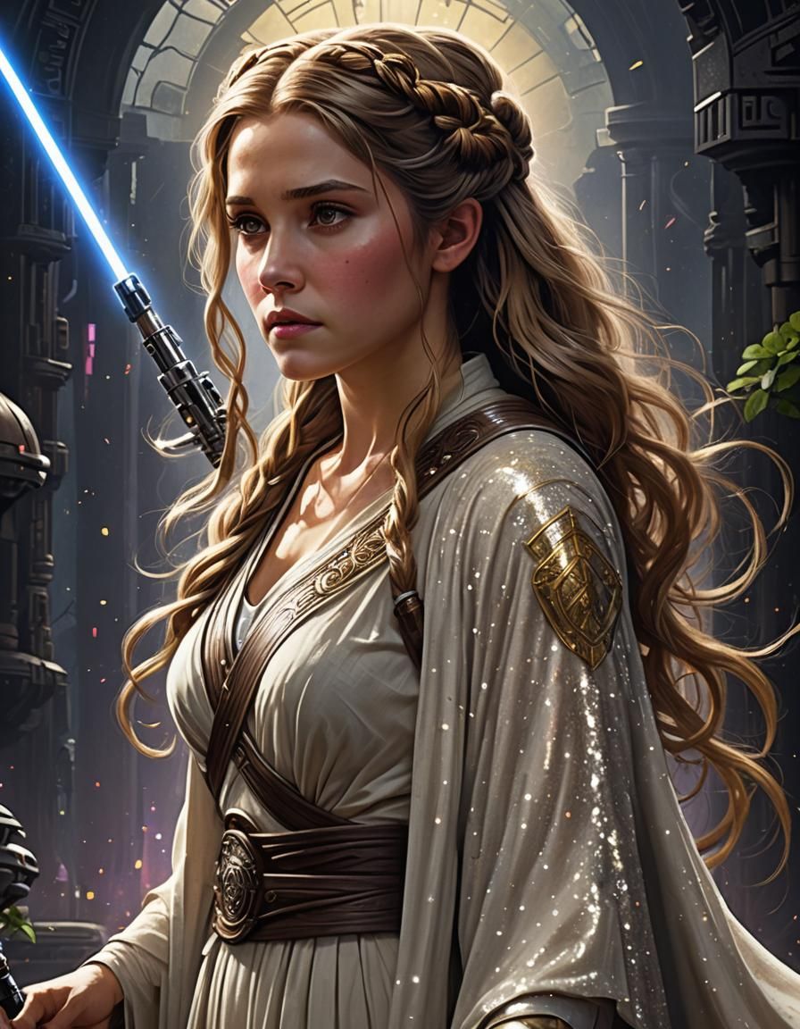 Jedi Rapunzel Star Wars Movie Poster Art