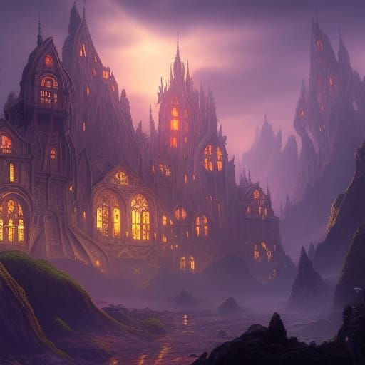 Symmetrical Coelhaast: Detailed Matte Painting