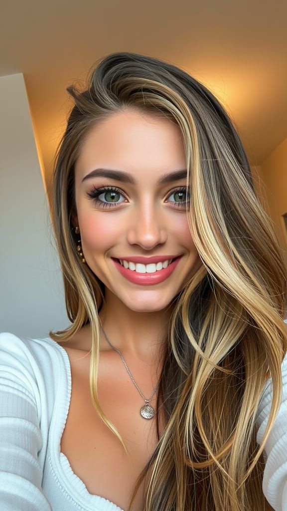 Cute Woman's Snapchat Selfie