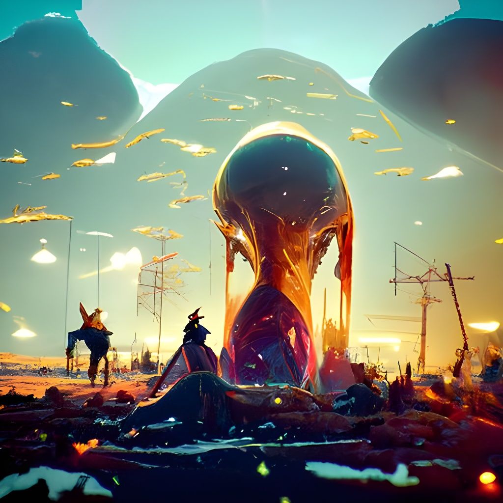 Surreal Alien Landscape Art Collaboration