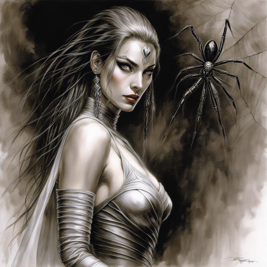 Spider Woman Portrait in Luis Royo Style