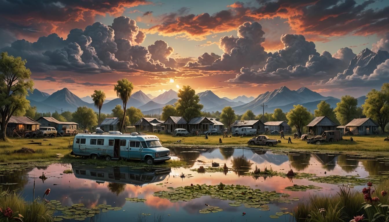 Swamp RV Park Surrounded by Zombies