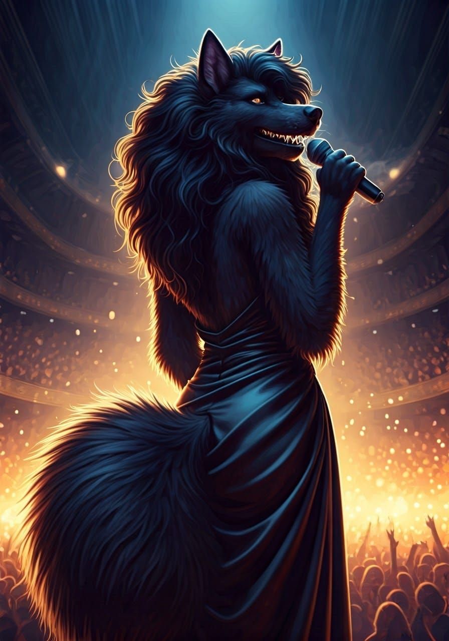 Whimsical Hyperrealistic Concert Stage Poster