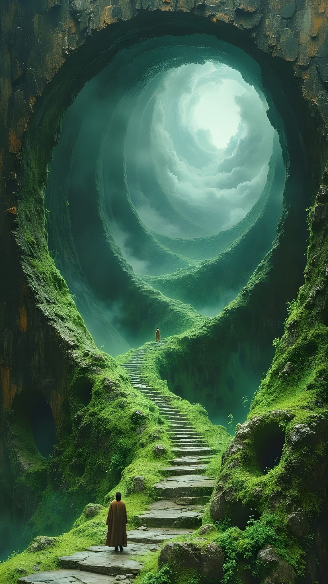 Surreal Keyhole Portal to a Mystical World