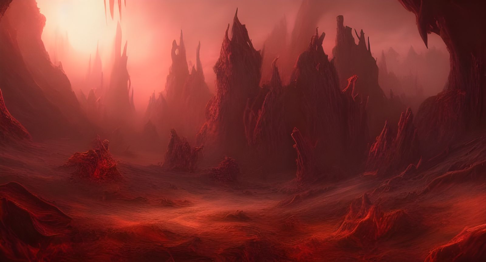 Magical Portal to a Hellscape Fantasy Landscape